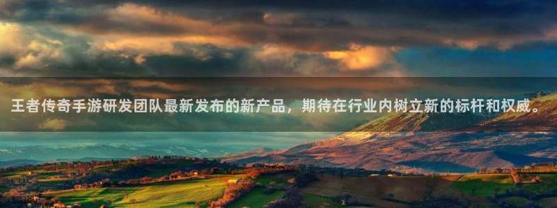 庄闲的游戏：王者传奇手游研发团队最新发布的新产品，期待在行业